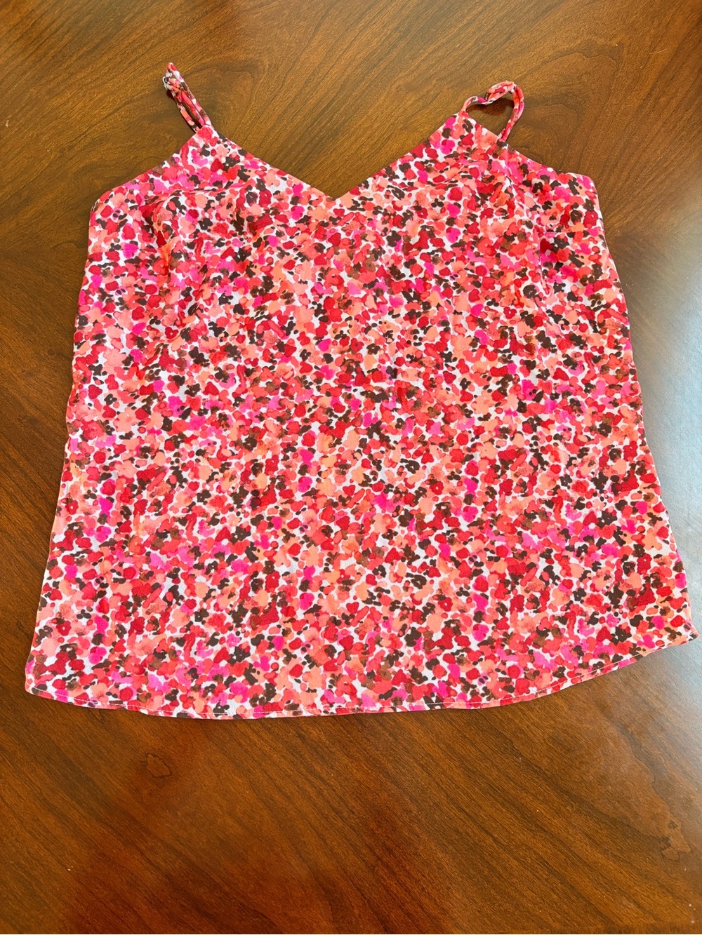Nine West Pink & Red Floral Spaghetti-Strap Cami XS Brand New